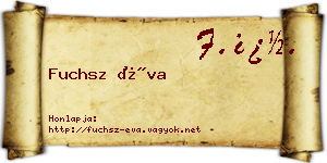 Fuchsz Éva névjegykártya
